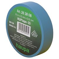 Изолента Haupa ПВХ, цвет синий, шир. 15мм, длина 10 м, d 60 мм картинка 